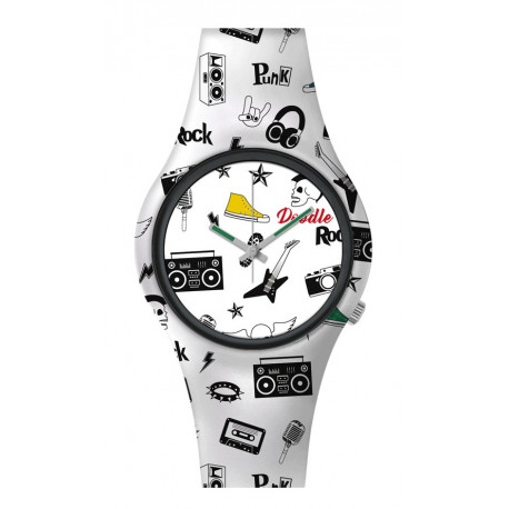 Reloj Calavera & Rosas Doodle