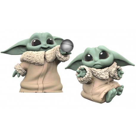 Pack 2 Figuras Baby Yoda Bounty Collection Mandalorian Bola + Triste