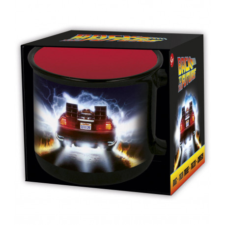 Coupe de Retour vers le Futur et le Logo de Delorean
