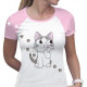 "CHI - Tshirt ""Chi gourmande"" woman SS white & pink - premium"
