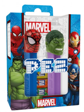 Caramelos PEZ Spiderman y Hulk Marvel