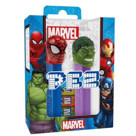Caramelos PEZ Spiderman y Hulk Marvel