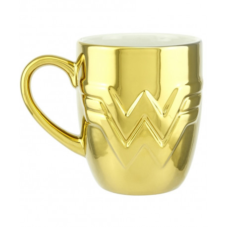 TAZA DC COMICS WONDER WOMAN 1984 LOGO DORADO