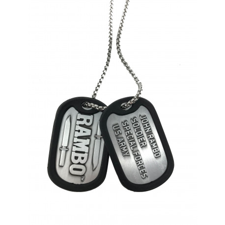Chapas de identificação de Rambo em Acorralado