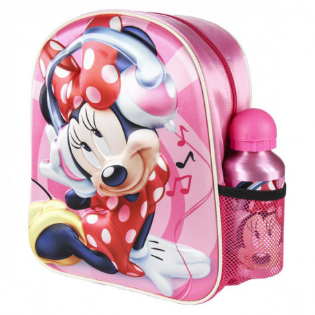 MOCHILA INFANTIL 3D CON ACCESORIOS MINNIE