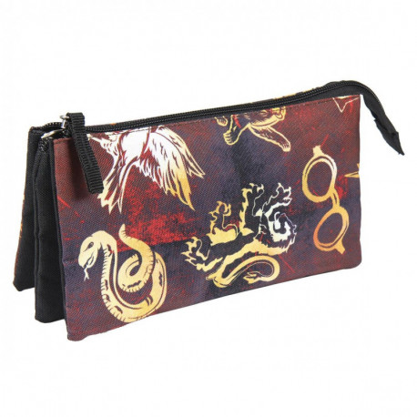 ESTUCHE PLANO 3 COMPARTIMENTOS HARRY POTTER