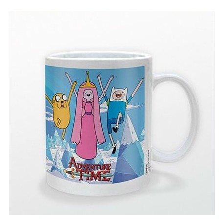 Finn, Jake e Bubblegum Adventure Time Mug