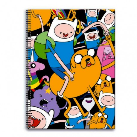 Caderno A4 caracteres Adventure Time