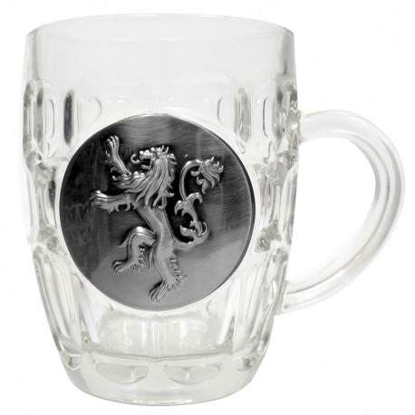 Pichet de Bière Lannister de verre et de métal