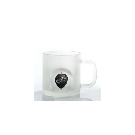Caneca de vidro Stark com logo 3D da Marvel