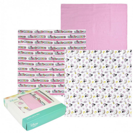 Pack de muselinas Minnie Mouse rosa