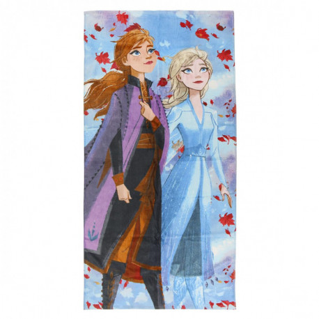 Toalha lilás de algodão Frozen 2