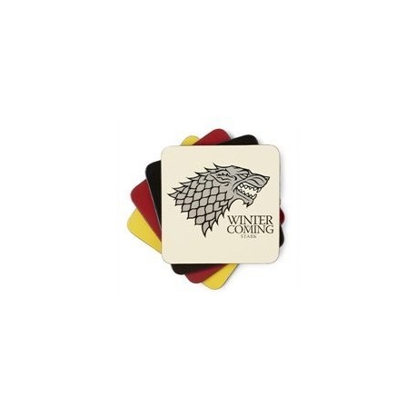 Set 4 coasters Game of Thrones shields