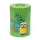 Piggy bank Minons green metal