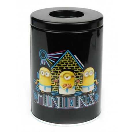 Piggy bank Minons black metal