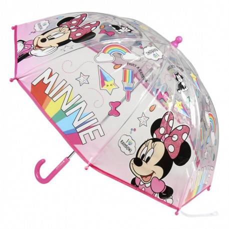 Paraguas Minnie Mouse rosa