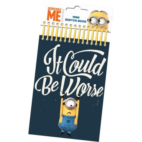 Caderno Minions com marcadores