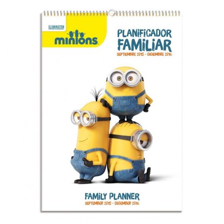 Calendario y Planning Familiar A3 Minions 2016