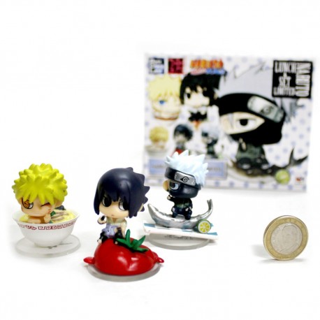 Conjunto de mini figurinhas Naruto Almoço