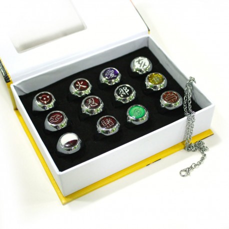 Conjunto Naruto de 12 anéis signet
