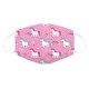 Masque enfant rose avec design de licorne
