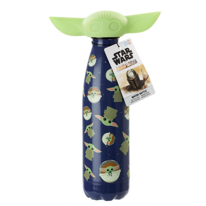 Baby Yoda 500ml personalizado de acero inoxidable Kids Bebidas Botella de agua 
