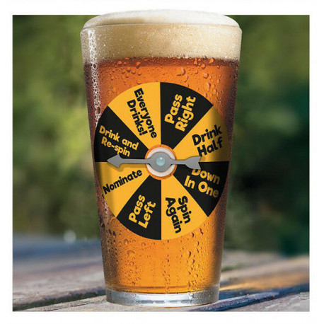 Pinta mágica de cerveza con ruleta