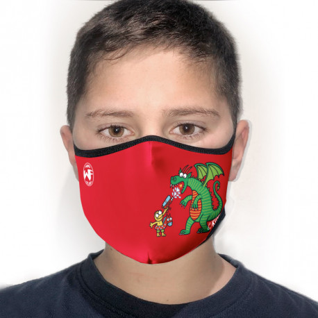 Masque réutilisable Kukuxumusu pour enfants - Dragon ludique