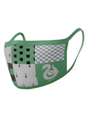 Pack de 2 mascarillas textiles premium Casa Slytherin