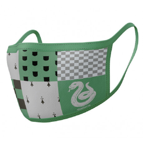 Pack de 2 mascarillas textiles premium Casa Slytherin
