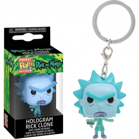 Llavero mini Funko Pop! Rick Holograma Rick y Morty