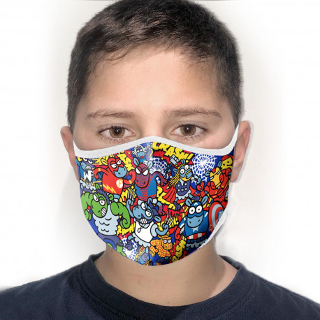 Mascarilla Reutilizable Party SuperOvejas Kukuxumusu Infantil