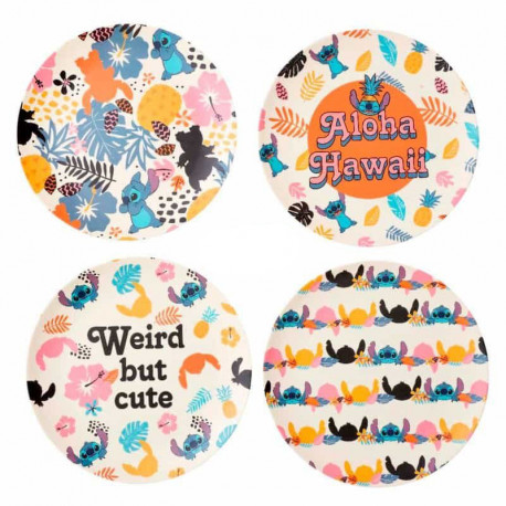 Pack de platos Aloha Hawaii de Lilo & Stitch