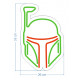 Neón LED Boba Fett Mandaloriano Star Wars