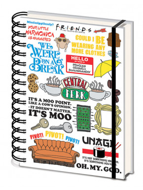 Cuaderno espiral Friends Frases