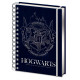 Cuaderno A5 espiral Escudo Hogwarts Plata