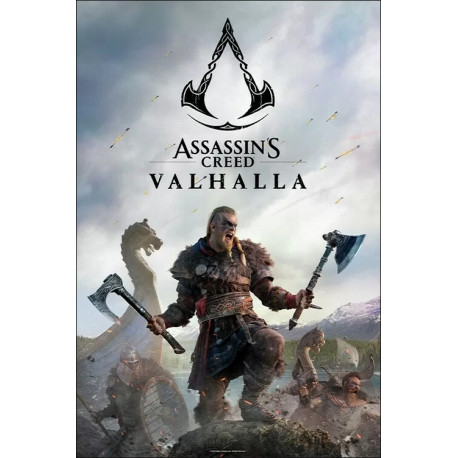 Assassins Creed Valhalla Merchandise Eivor Varinsdottir Runes Female Video  Game Video Gaming Gamer Collectibles Viking Cool Huge Large Giant Poster