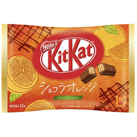 Kit Kat miniatura de chocolate e laranja
