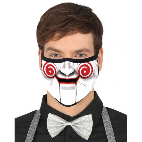 Mascarilla Halloween reutilizable 3 capas Saw