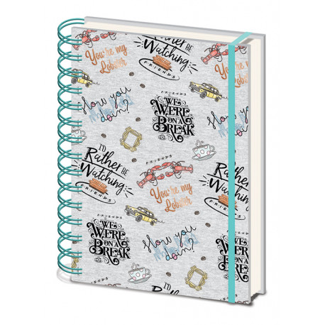 Libreta Cuaderno A5 Friends Frases serie