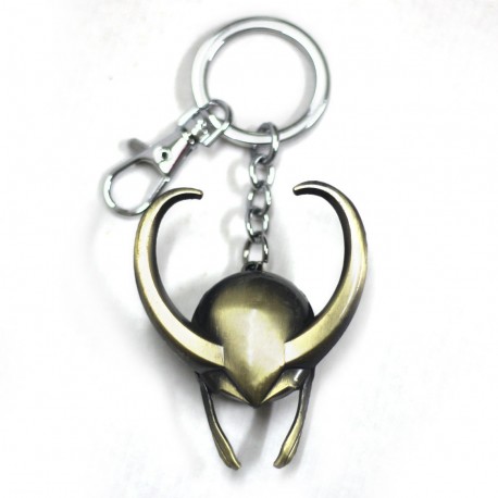 Keychain with Clock Helmet Loki