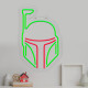 Neón LED Boba Fett Mandaloriano Star Wars