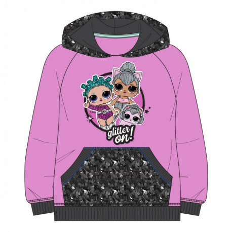 SUDADERA CON CAPUCHA LENTEJUELAS COTTON BRUSHED LOL