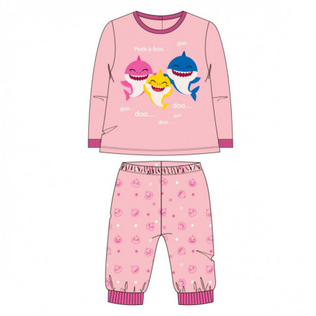 LONG PAJAMAS VELOUR COTTON BABY SHARK
