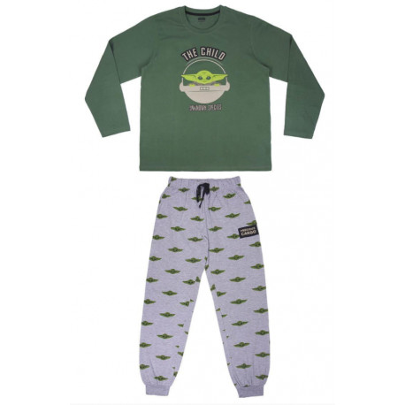 PIJAMA LARGO SINGLE JERSEY THE MANDALORIAN THE CHILD