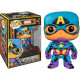 Funko POP! Figura Captain America 9 cm Marvel Black Light