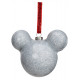 Adorno navideño Mickey Mouse purpurina plateada