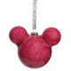 Enfeite de Natal do Mickey Mouse com purpurina rosa