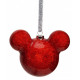 Adorno navideño Mickey Mouse purpurina roja