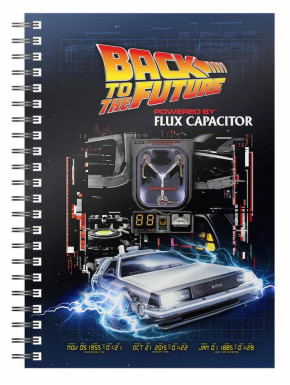 LIBRETA ESPIRAL POWERED BY FLUX CAPACITOR REGRESO AL FUTURO